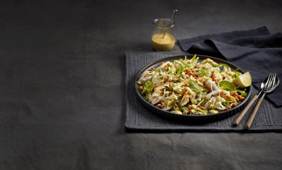 Crunchy Chick Pea Slaw with Coconut Dressing