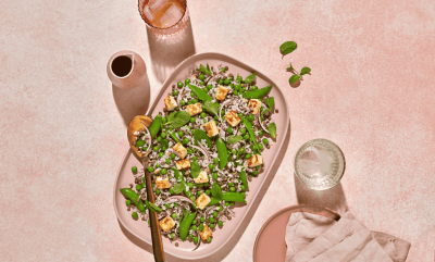 Summer Pea Salad with Haloumi