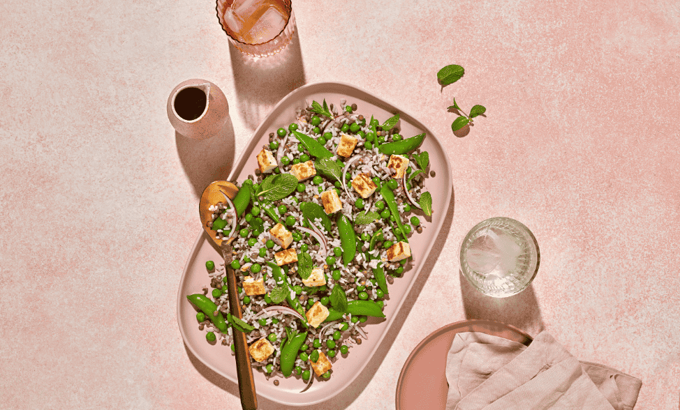 Summer Pea Salad with Haloumi