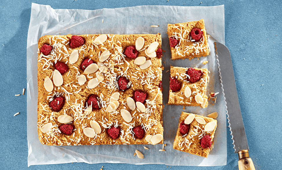 Raspberry Coconut Slice | McKenzie's Foods