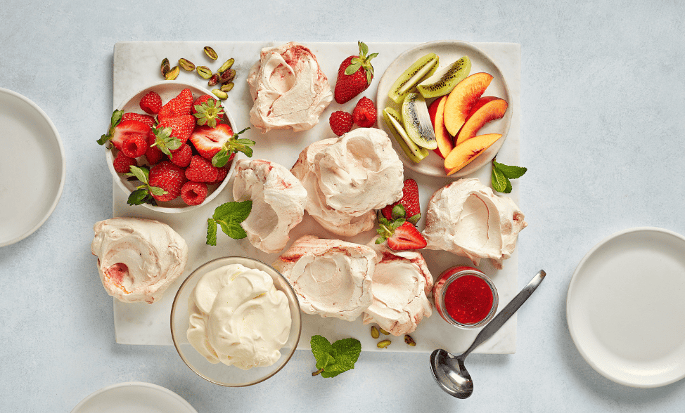 Raspberry Pavlova Grazing Board | McKenzie's Foods