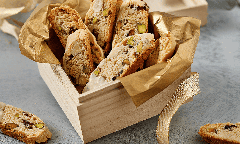 Chocolate Dipped Almond Biscotti | McKenzie's Foods