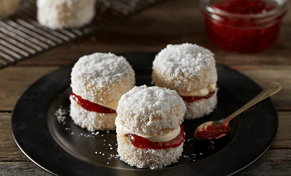 White Christmas Lamingtons | McKenzie's Foods