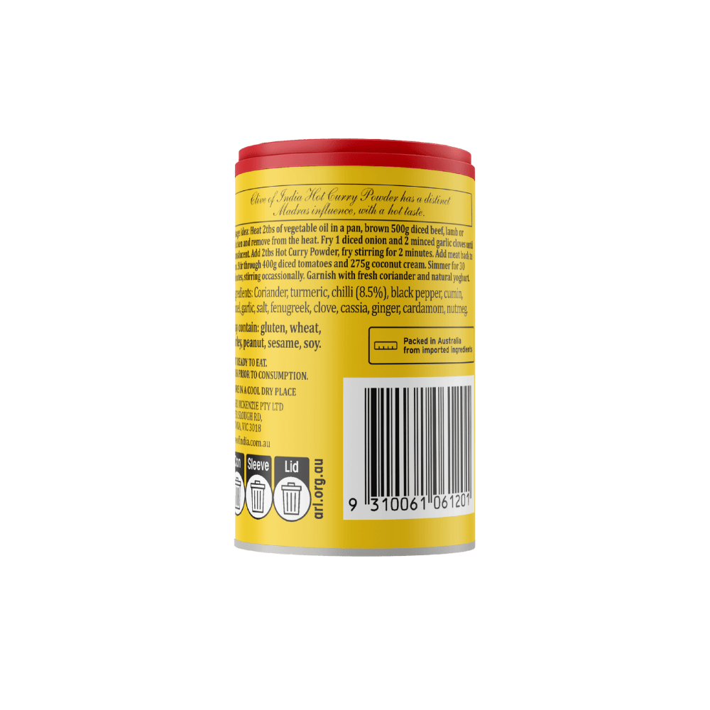 Clive Of India Hot Curry Powder 50g 2
