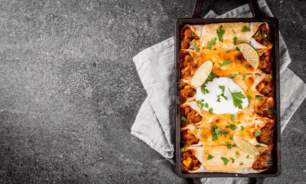 Sweet Potato & Pinto Bean Enchiladas | McKenzie's Foods