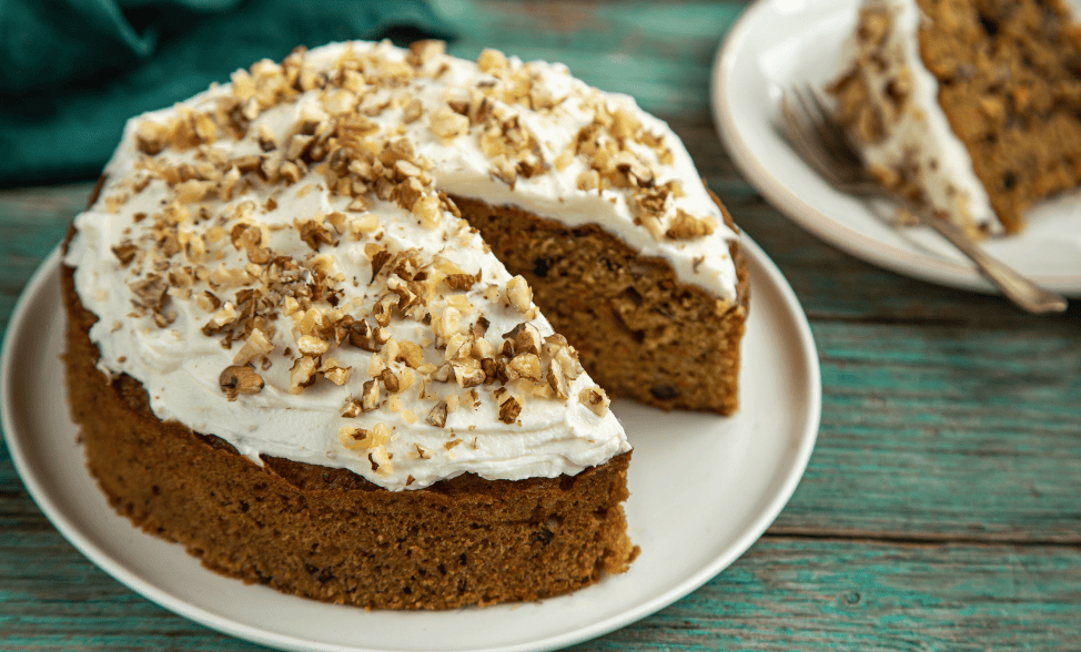 Spelt Flour Carrot & Walnut Cake