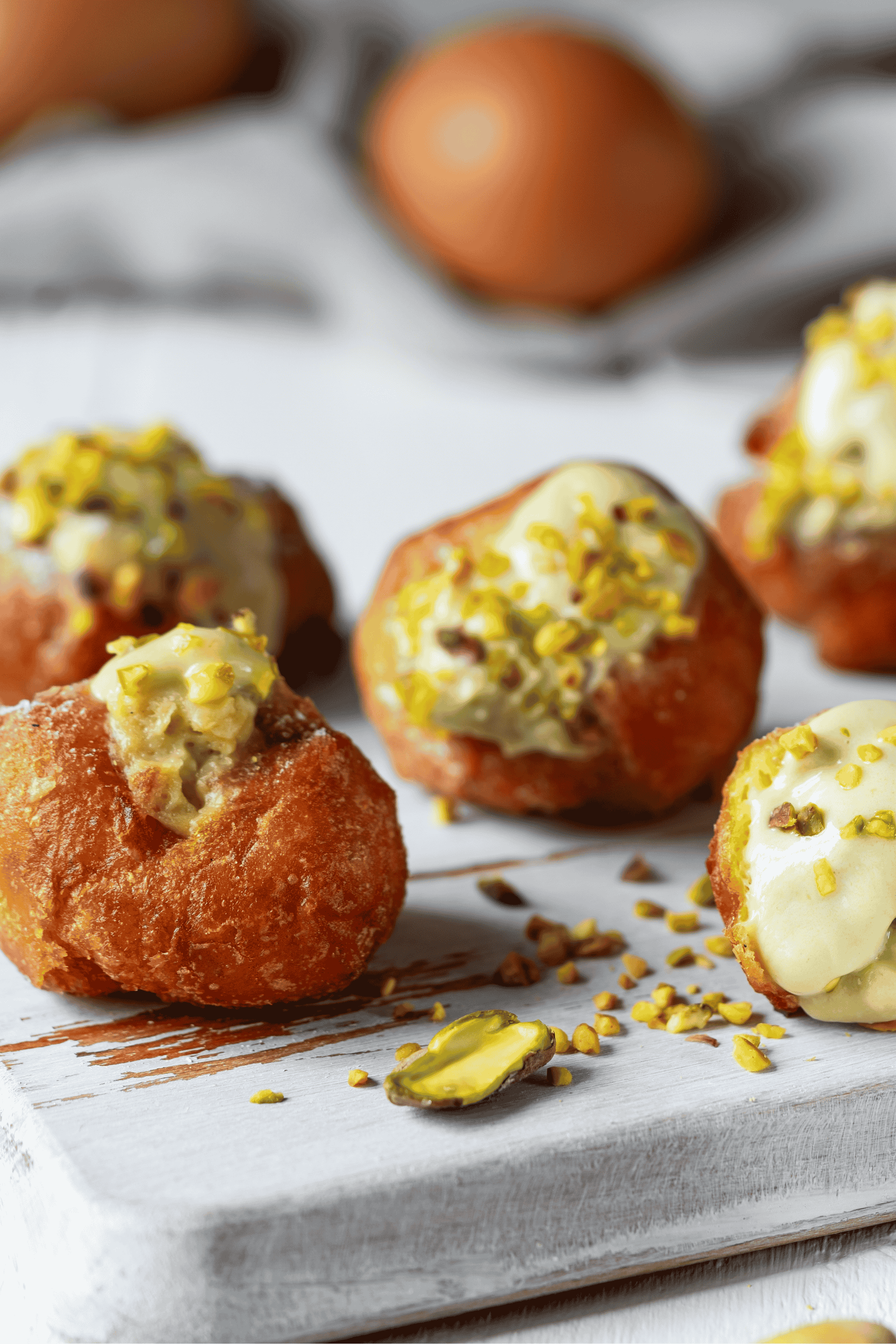 Air Fryer Pistachio Doughnuts