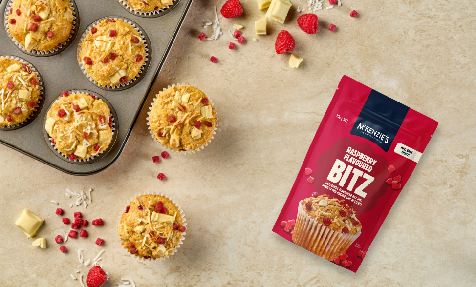 Raspberry White Chocolate Coconut Muffins